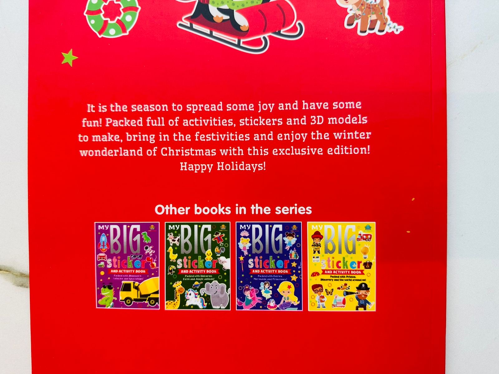 My big sticker and activity book for Christmas