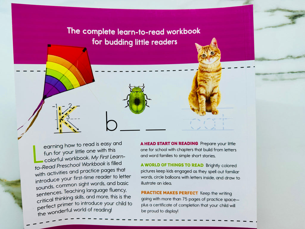 My First Learn To Read Preschool Workbook : Phonics