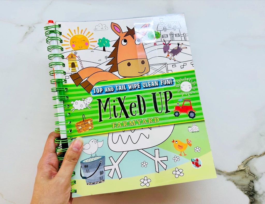 Wipe and Clean Mixed Up Farmyard with 4 pens to use