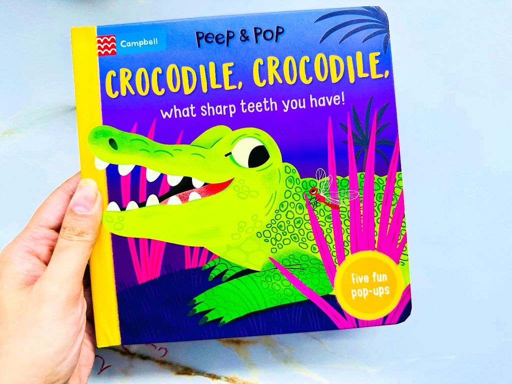 Peep and Pop Up Book : Crocodile 🐊 Crocodile what sharp teeth you have🐊