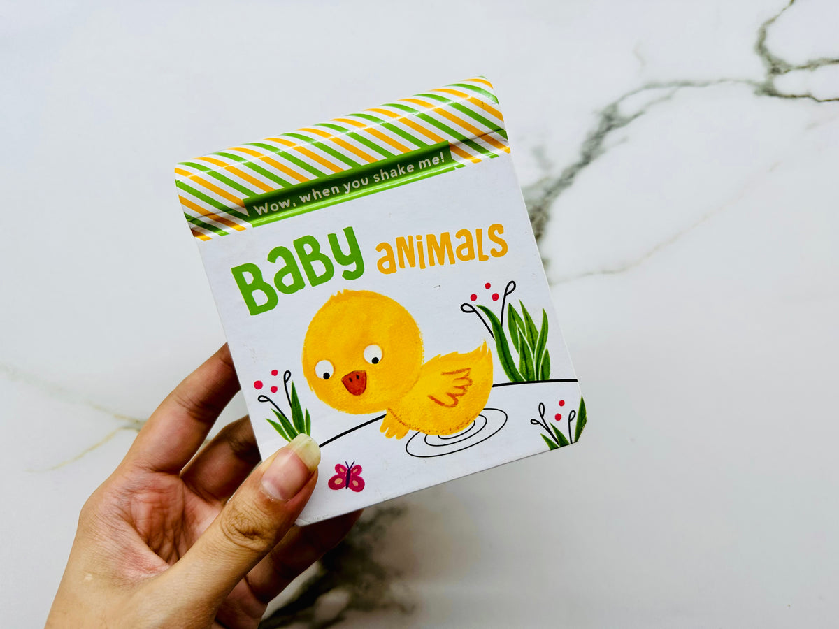 Baby animals rattle book