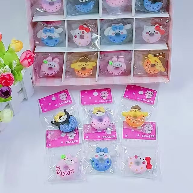 Hello Kitty Theme Donut Eraser / Pencil Topper