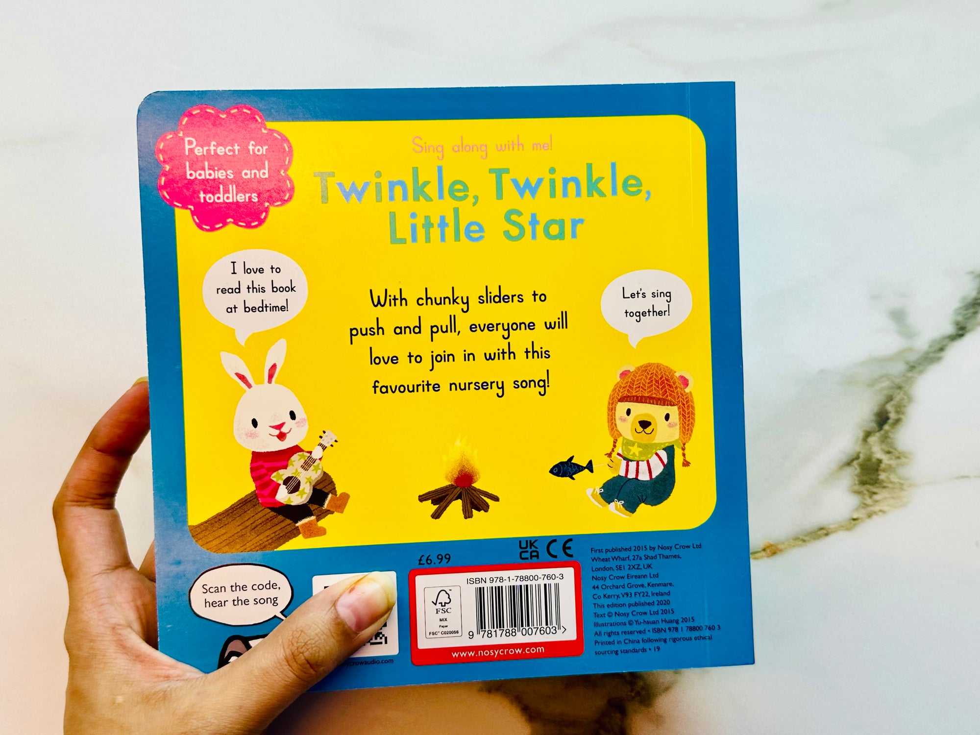 Twinkle Twinkle Little Star Push Pull Book with QR Code to Scan And Sing Along