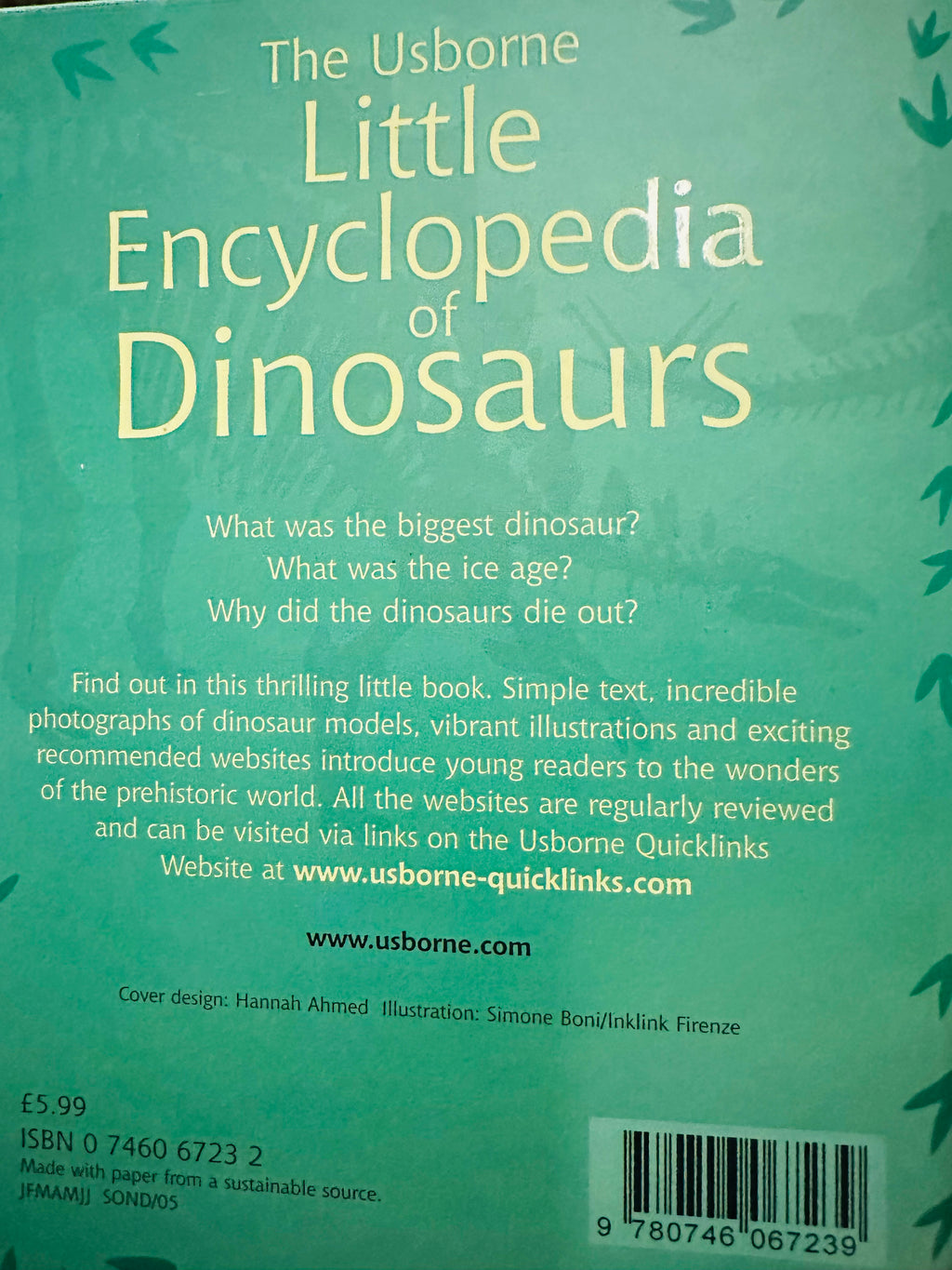 The Usborne Little Encyclopaedia of Dinosaurs