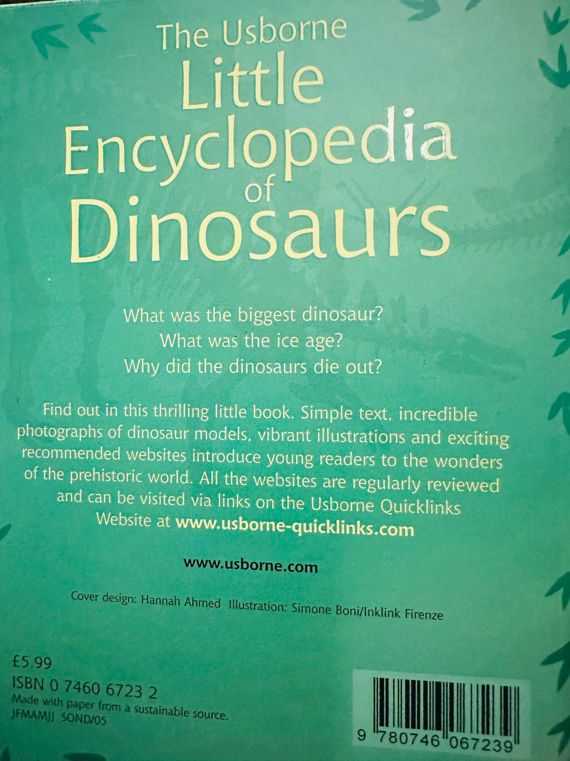 The Usborne Little Encyclopaedia of Dinosaurs