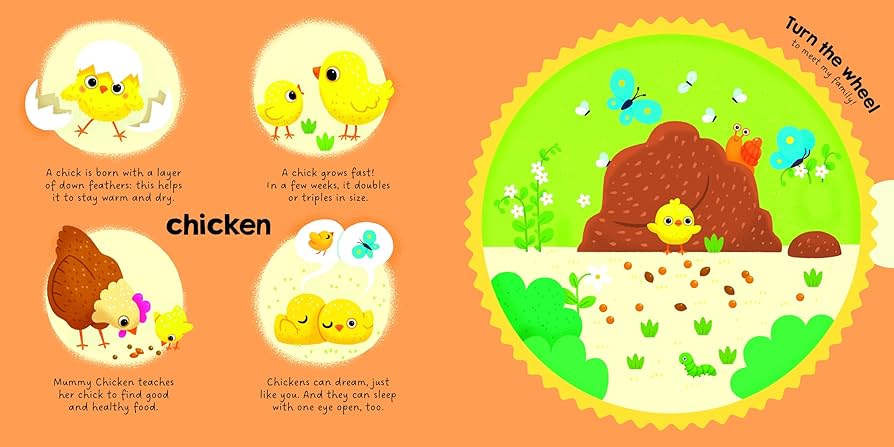 Turn the Wheel and Meet their Families: Farm Animals