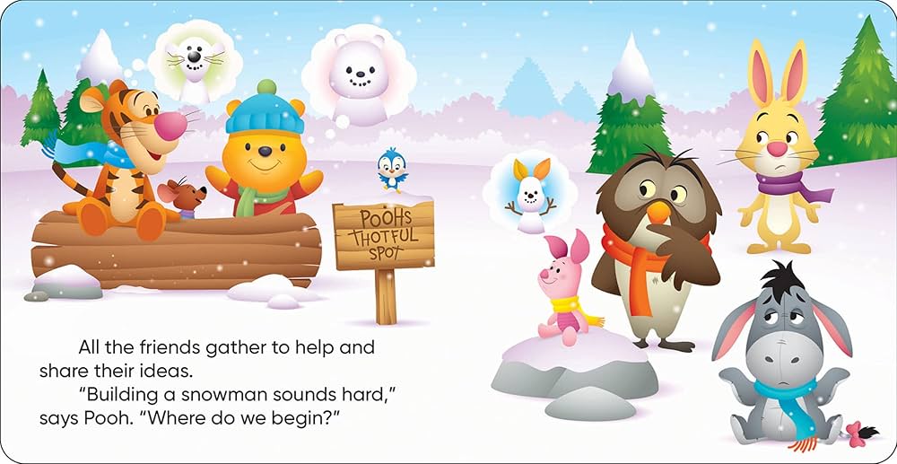 Winnie The Pooh Builds A Snowman